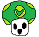 Pixelly doodle of the Vinesauce vineshroom